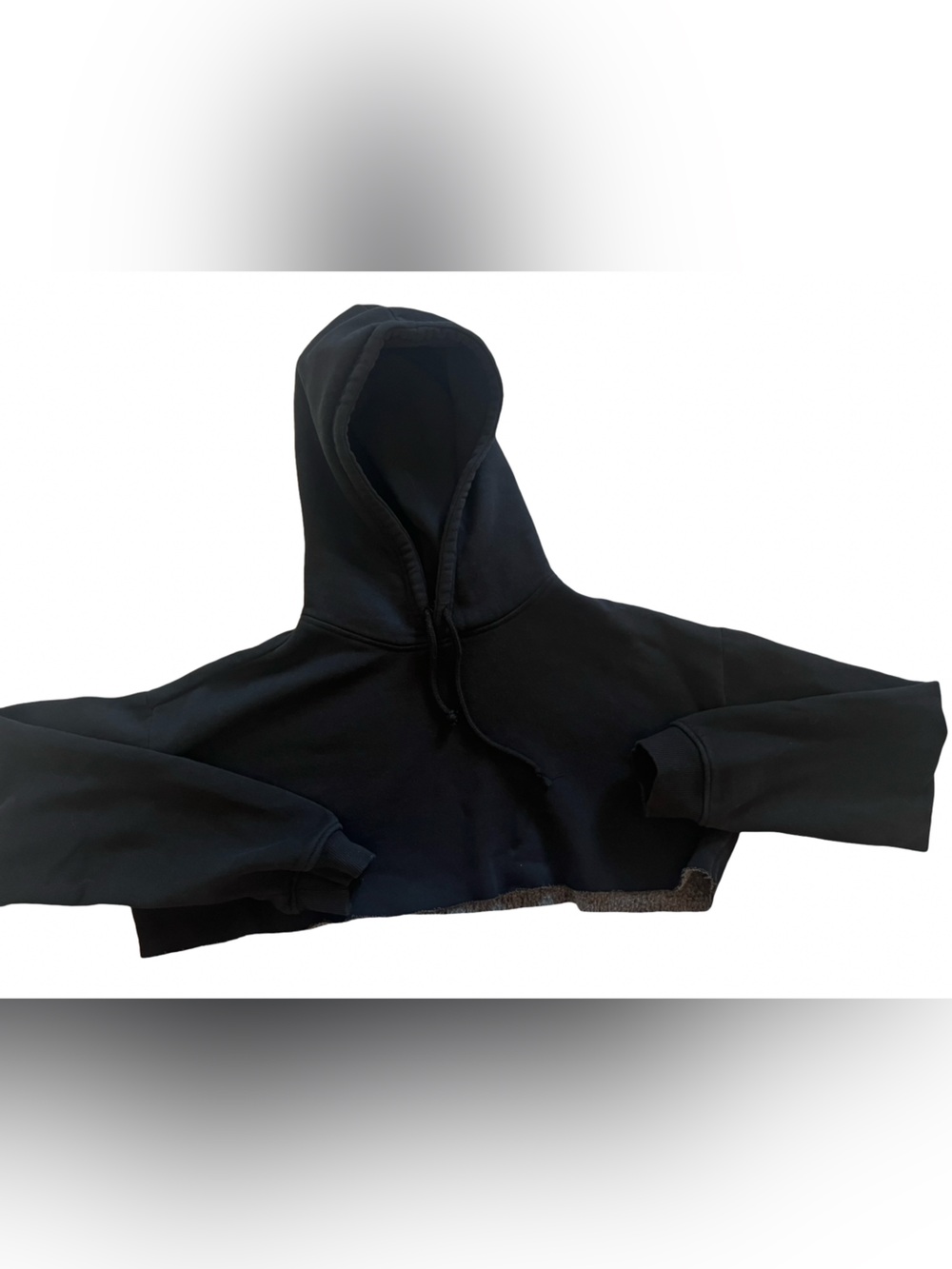 Forever 21 Cropped Workout Black Hoodie